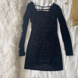 Free People black velvet dress